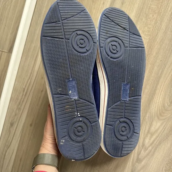 EASTLAND New York Mets Blue &amp; Orange Canvas Boat Shoes Size 13 Mens MLB Baseball