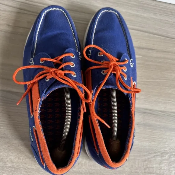 EASTLAND New York Mets Blue &amp; Orange Canvas Boat Shoes Size 13 Mens MLB Baseball
