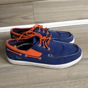 EASTLAND New York Mets Blue &amp; Orange Canvas Boat Shoes Size 13 Mens MLB Baseball