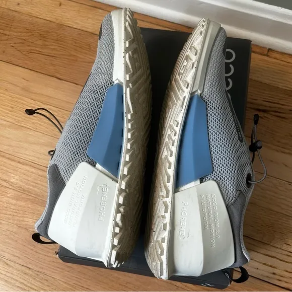 ecco biom 2.0 mens sneakers shoes concrete blue size 45 eu 11-11.5 us