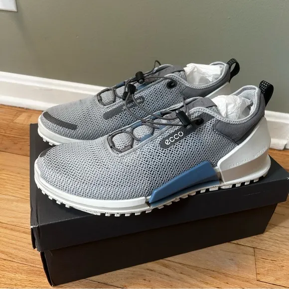 ecco biom 2.0 mens sneakers shoes concrete blue size 45 eu 11-11.5 us