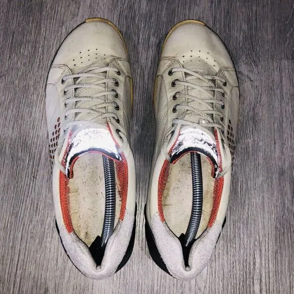 Ecco BIOM Hybrid 2 Yak Leather Men’s Sz 9 43 SpikeLess Cream Golf Shoes Sneakers
