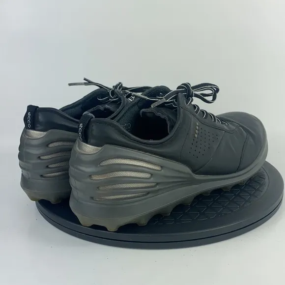 Ecco Golf Cage Pro Spikeless Golf Shoes Black Leather EU 44 Men's Size 10