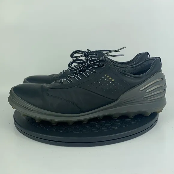 Ecco Golf Cage Pro Spikeless Golf Shoes Black Leather EU 44 Men's Size 10