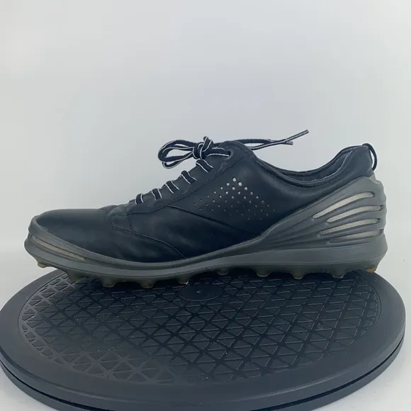 Ecco Golf Cage Pro Spikeless Golf Shoes Black Leather EU 44 Men's Size 10