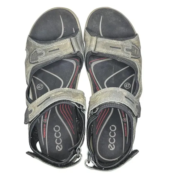 Ecco | Men | Yucatán Receptor Gray Camo Outdoor Sport Sandals | 47 EU 13-13.5 US
