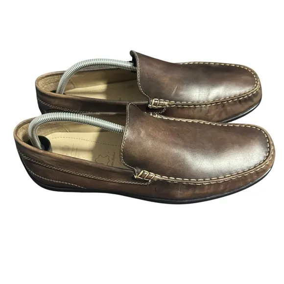 ECCO Men's Classic Moc 2.0 Slip on Driving Style Loafer Brown Leather Sz 44/10