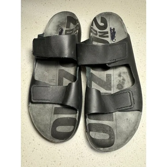 ECCO Men's Cozmo Two Band Slide Sandal Titanium EU 47 US 12.5 NWOT NWOB