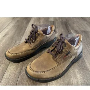 Ecco Mens Fusion Lace Up Brown Leather Shoes Size EU 45/ US 11-11.5