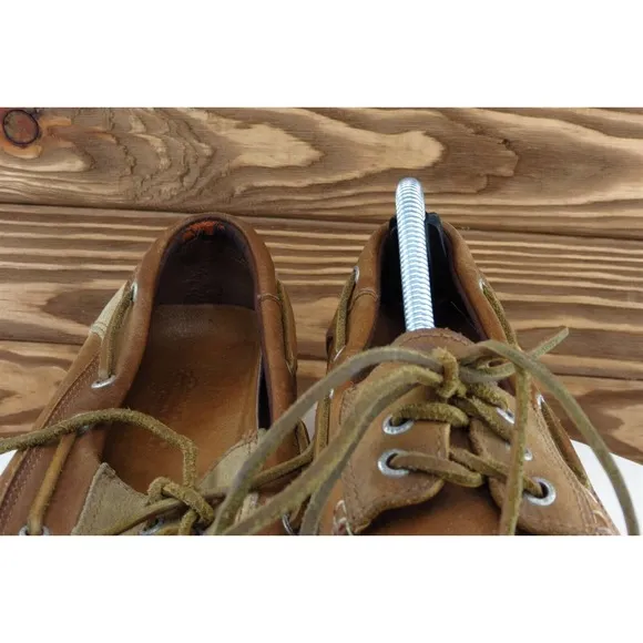 Eddie Bauer Shoes Sz 12 M Brown Boat Shoe Leather‎ Men