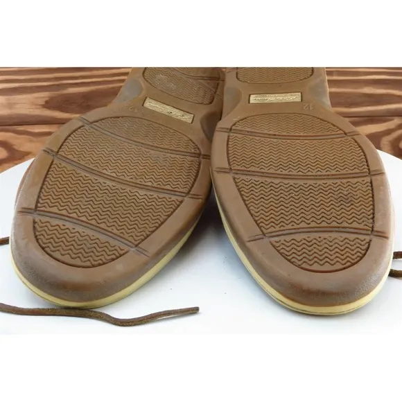 Eddie Bauer Shoes Sz 12 M Brown Boat Shoe Leather‎ Men
