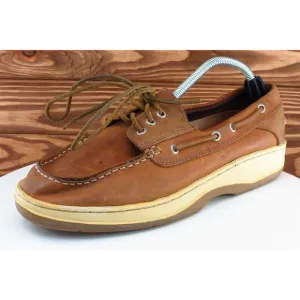 Eddie Bauer Shoes Sz 12 M Brown Boat Shoe Leather‎ Men