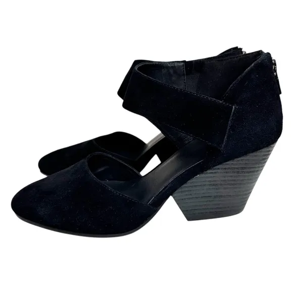 Eileen Fisher Black Mina Suede Shoes SZ 9