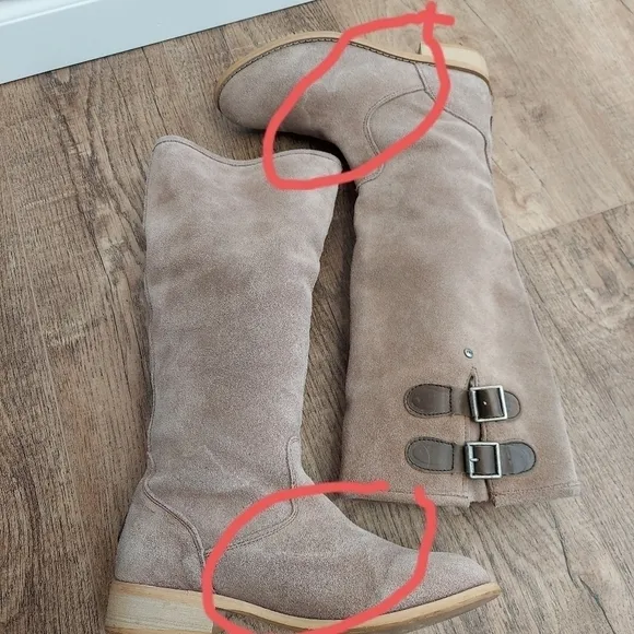 EMU Women’s Toowoobah Tall Winter Boots Tan Suede Sheepskin Fur Lining Size 8
