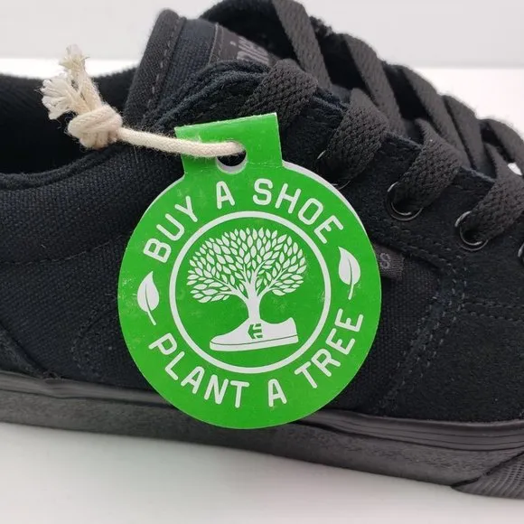 Etnies Barge LS Mens Sz 6.5 Womens Sz 8 Black Suede Lace Up Skate Sneaker Shoes