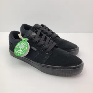 Etnies Barge LS Mens Sz 6.5 Womens Sz 8 Black Suede Lace Up Skate Sneaker Shoes