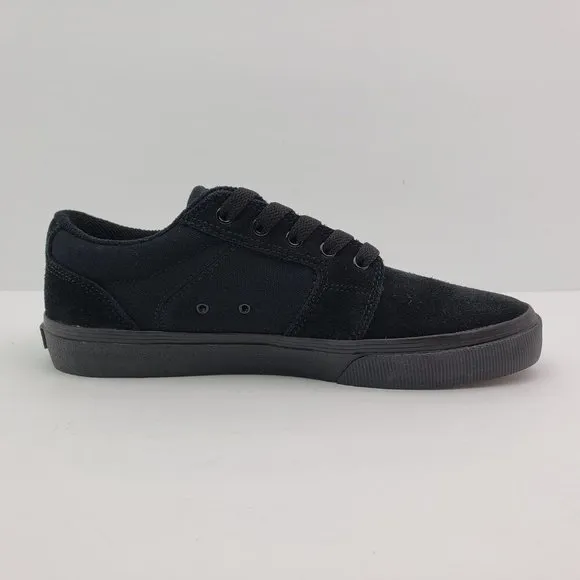 Etnies Barge LS Mens Sz 6.5 Womens Sz 8 Black Suede Lace Up Skate Sneaker Shoes