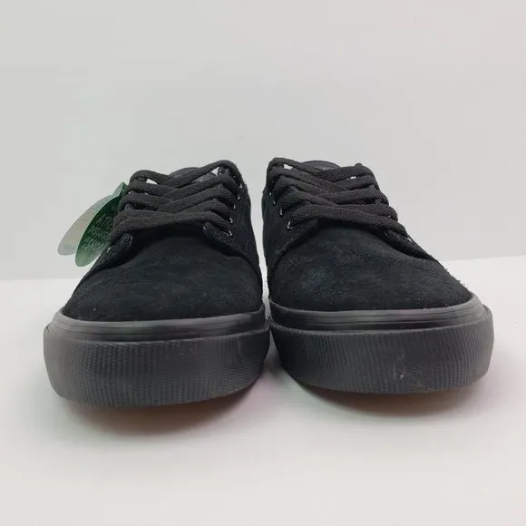 Etnies Barge LS Mens Sz 6.5 Womens Sz 8 Black Suede Lace Up Skate Sneaker Shoes