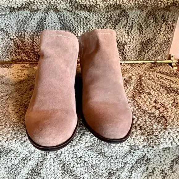 EUC Lucky Brand Bollo Tan Suede Bootie Ankle Boots Shoes Size 8 M