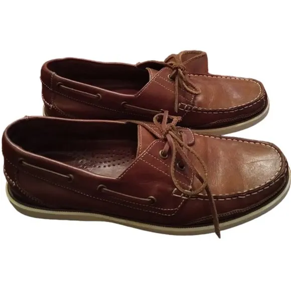 EUC | Tommy Bahama | Leather | Brown Captain Boat Shoes | Men's | SIze: 10.5D