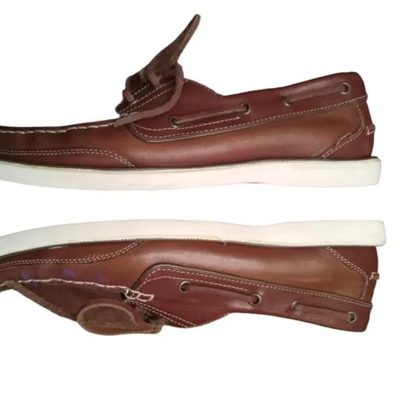 EUC | Tommy Bahama | Leather | Brown Captain Boat Shoes | Men's | SIze: 10.5D