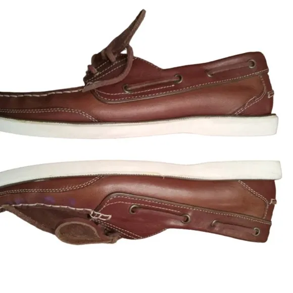 EUC | Tommy Bahama | Leather | Brown Captain Boat Shoes | Men's | SIze: 10.5D