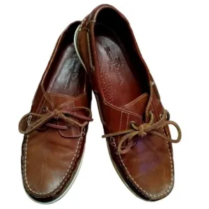 EUC | Tommy Bahama | Leather | Brown Captain Boat Shoes | Men's | SIze: 10.5D