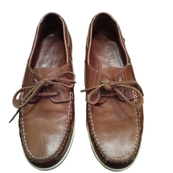 EUC | Tommy Bahama | Leather | Brown Captain Boat Shoes | Men's | SIze: 10.5D