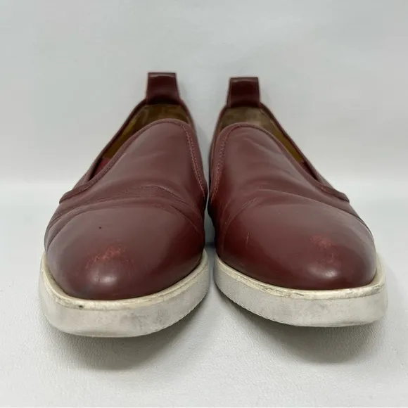 Everlane The Leather Street Shoes Red Pointed Toe Loafers, Women’s Size 11
