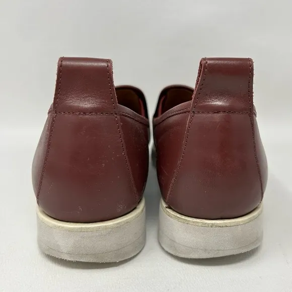 Everlane The Leather Street Shoes Red Pointed Toe Loafers, Women’s Size 11