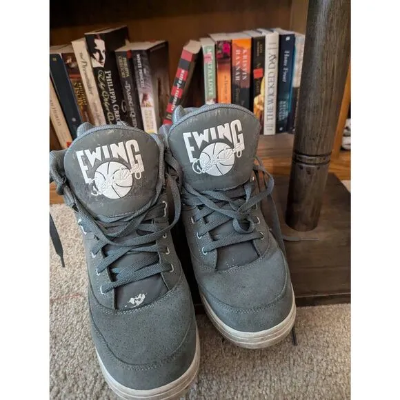 Ewing Athletics Men's Size 11 Monument Grey White Hi Top Athletic Shoes Trainers