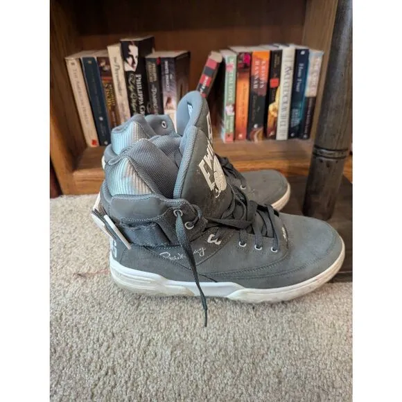 Ewing Athletics Men's Size 11 Monument Grey White Hi Top Athletic Shoes Trainers
