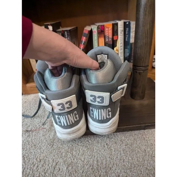 Ewing Athletics Men's Size 11 Monument Grey White Hi Top Athletic Shoes Trainers