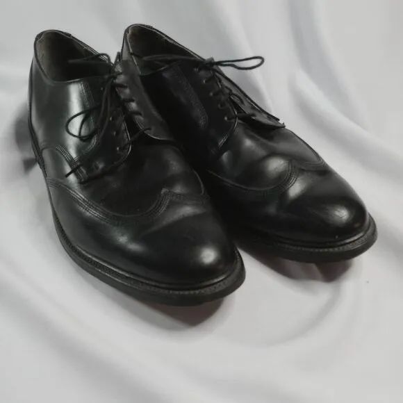 Executive Imperials Men's Wingtip Oxfords Black Leather Dress Shoes sz 14 EE