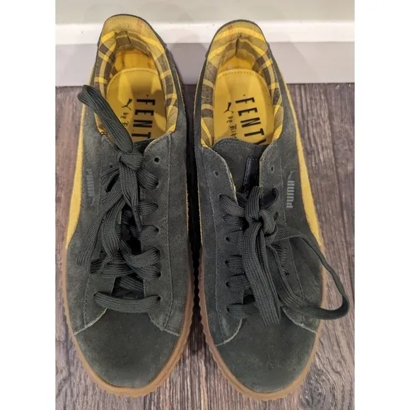 Fenty x Puma Rihanna Cleated Suede Creepers Lace Ups Size 10