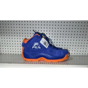 FILA Grant Hill 2 Knicks Mens Suede Basketball Shoes Size 10 Blue Orange