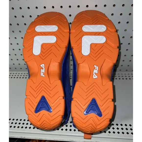 FILA Grant Hill 2 Knicks Mens Suede Basketball Shoes Size 10 Blue Orange