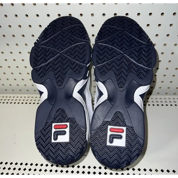 FILA MB Mens Athletic Basketball Shoes Size 10 White Blue Red Jamal Mashburn