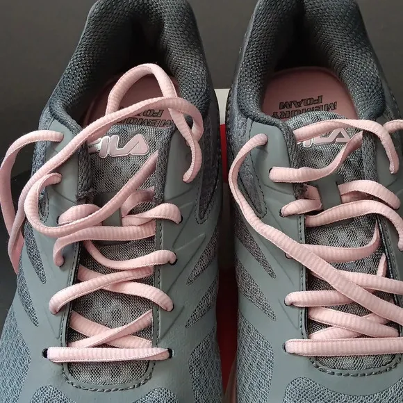 Fila memory foam women's shoes size 11 pink and gray sneakers