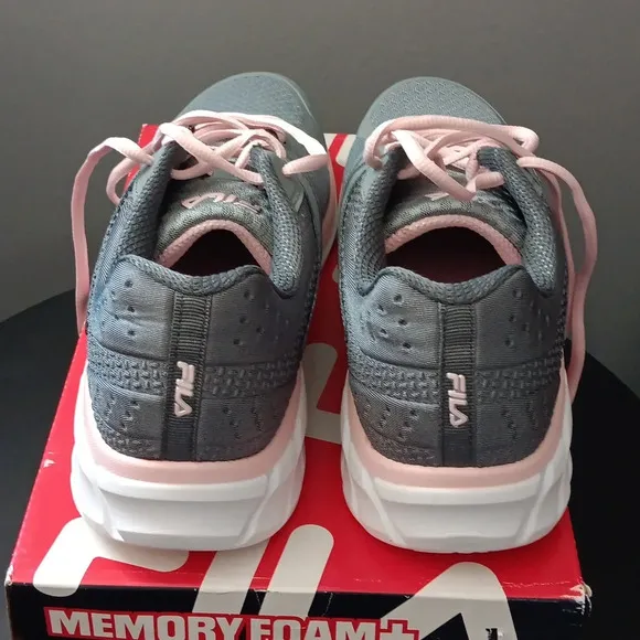 Fila memory foam women's shoes size 11 pink and gray sneakers