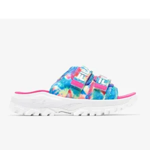 Fila Sport Pink Multicolor Tie Dye Slide Sandals Womens Size 11 Outdoor Shoes