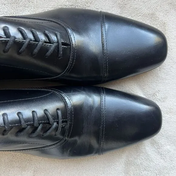 Florsheim Corbetta Black Leather Cap Toe Dress Lace Up Shoes 11883-001 Men 11 D