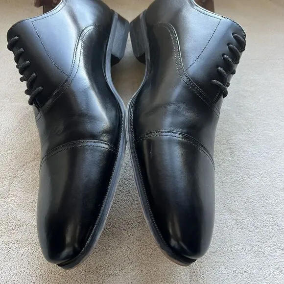 Florsheim Corbetta Black Leather Cap Toe Dress Lace Up Shoes 11883-001 Men 11 D