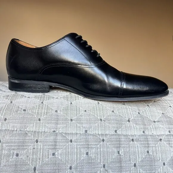 Florsheim Corbetta Black Leather Cap Toe Dress Lace Up Shoes 11883-001 Men 11 D