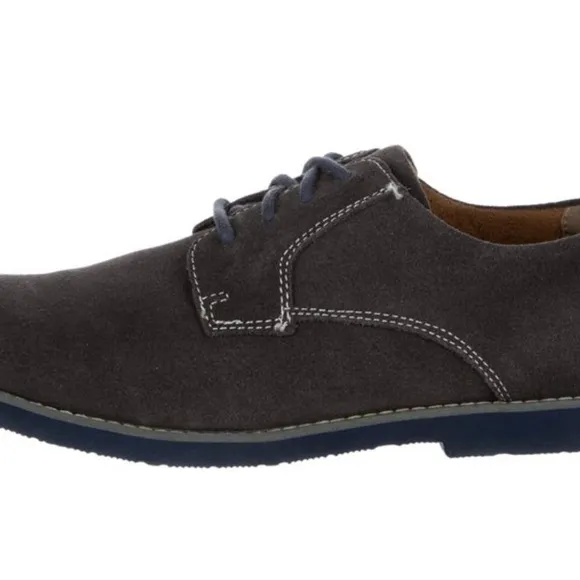 Florsheim Gray Suede Shoes with navy sole - EUC - size 6 (Big Boy)