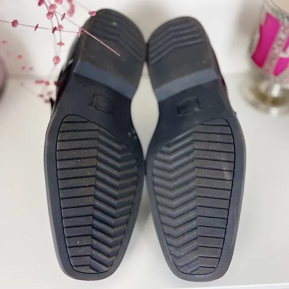 Florsheim Reveal Jr. Black Leather Moc Toe Monk Strap Oxford Shoes Boys Size 7M