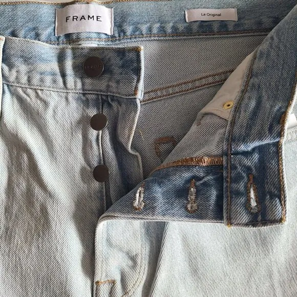 FRAME Le Original Ripped High Waist Crop Jeans, Size 32, NWT