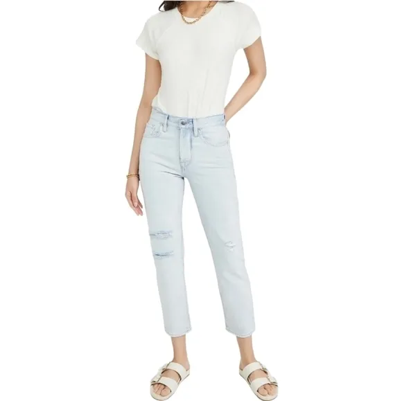 FRAME Le Original Ripped High Waist Crop Jeans, Size 32, NWT