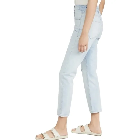 FRAME Le Original Ripped High Waist Crop Jeans, Size 32, NWT