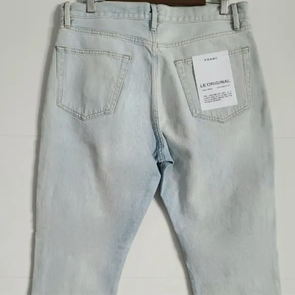 FRAME Le Original Ripped High Waist Crop Jeans, Size 32, NWT